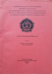 Image of Hasil Penelitian Disertasi : Konsep Pengelolaan Keuangan Negara Perspektif Hukum Islam